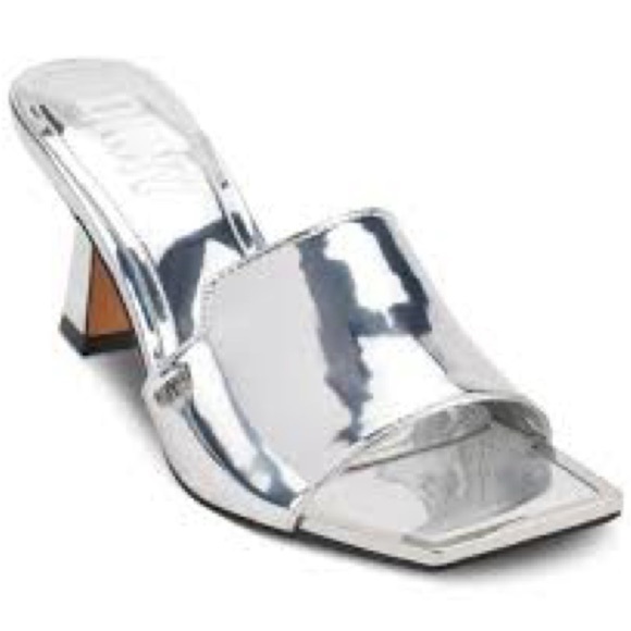 Dkny Shoes - NWT DKNY Silver Kailyn heel sandals size 7.5